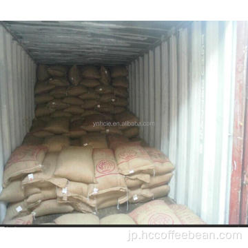 緑のコーヒー豆の輸出コンテナ